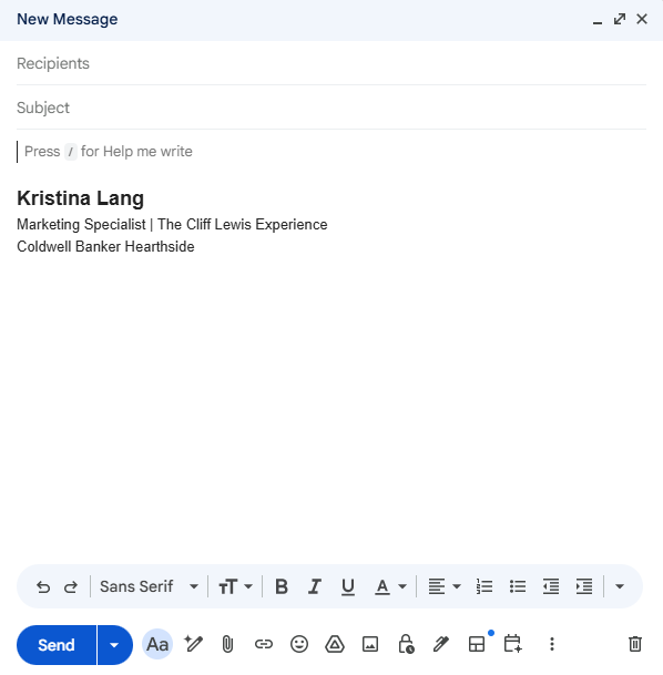 Email signature before generator